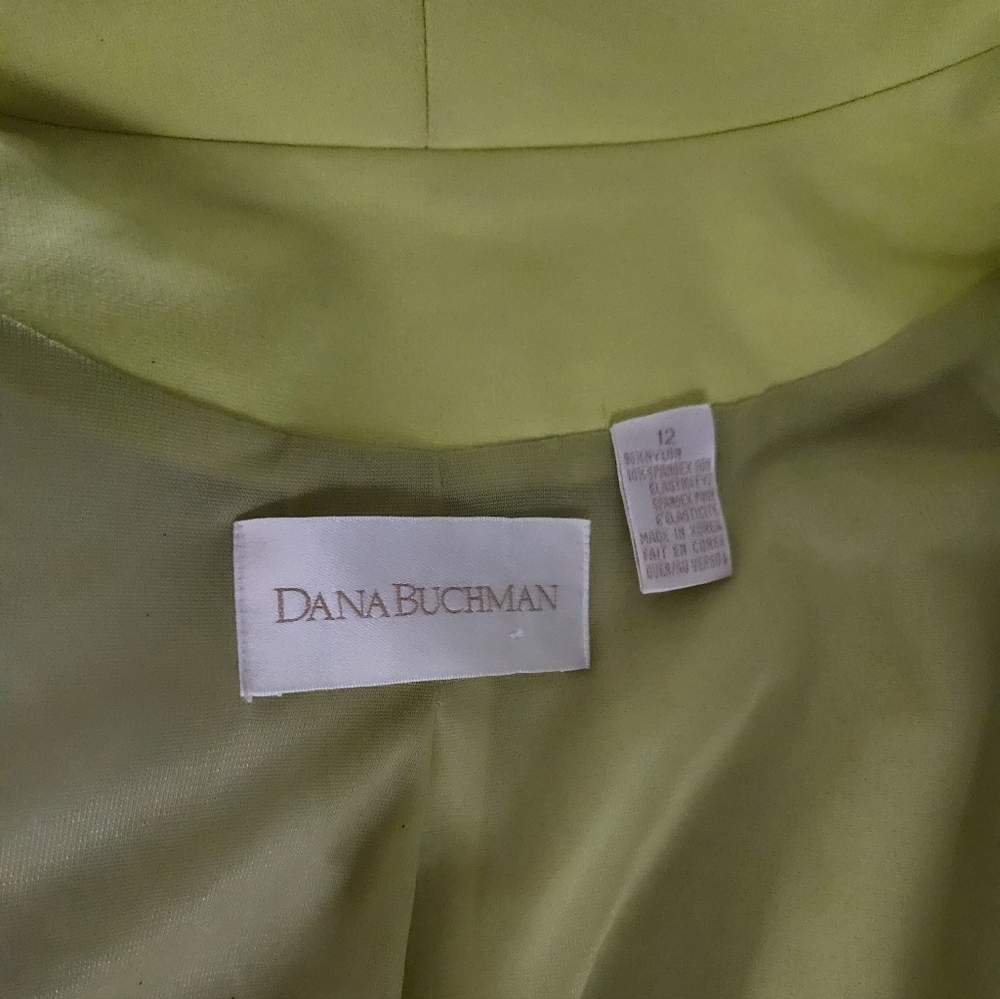 Vintage Dana Buchman Women's Suite in Lime Green. - Picture 14 of 16